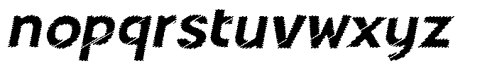 Shapesoul Display Scratch Exp Slant Font LOWERCASE