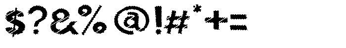 Shapesoul Display Scratch Expanded Font OTHER CHARS