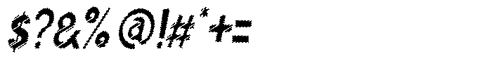 Shapesoul Display Scratch Sem Condensed Slant Font OTHER CHARS