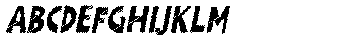Shapesoul Display Scratch Sem Condensed Slant Font UPPERCASE
