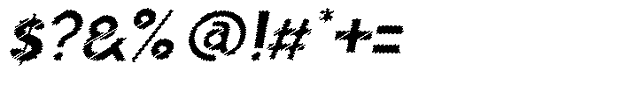 Shapesoul Display Scratch Sem Exp Slant Font OTHER CHARS