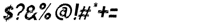 Shapesoul Display Scratch Slant Font OTHER CHARS