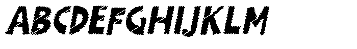 Shapesoul Display Scratch Slant Font UPPERCASE