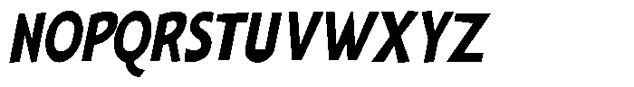 Shapesoul Display Semi Condensed Slant Font UPPERCASE
