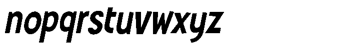 Shapesoul Display Semi Condensed Slant Font LOWERCASE