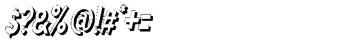 Shapesoul Display Shadow Condensed Slant Font OTHER CHARS