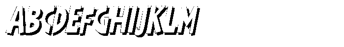 Shapesoul Display Shadow Condensed Slant Font UPPERCASE
