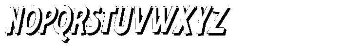 Shapesoul Display Shadow Condensed Slant Font UPPERCASE