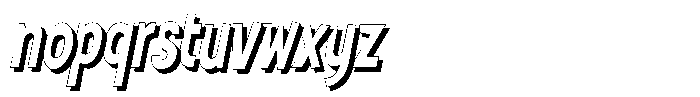 Shapesoul Display Shadow Condensed Slant Font LOWERCASE