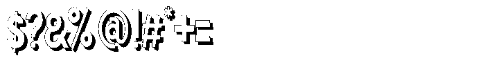 Shapesoul Display Shadow Condensed Font OTHER CHARS