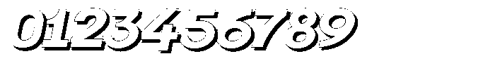 Shapesoul Display Shadow Expanded Slant Font OTHER CHARS