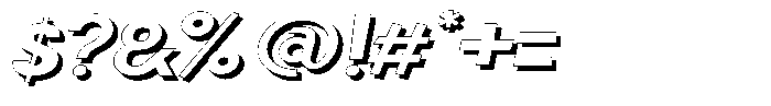 Shapesoul Display Shadow Expanded Slant Font OTHER CHARS