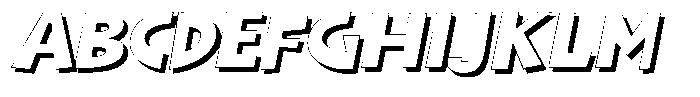 Shapesoul Display Shadow Expanded Slant Font UPPERCASE