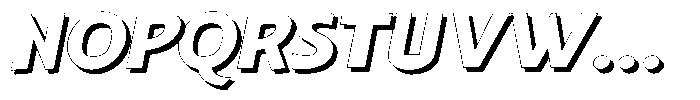 Shapesoul Display Shadow Expanded Slant Font UPPERCASE