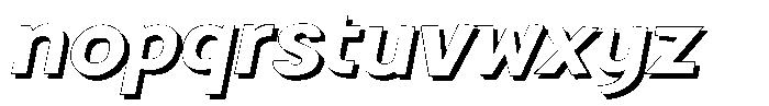 Shapesoul Display Shadow Expanded Slant Font LOWERCASE