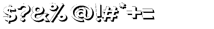 Shapesoul Display Shadow Expanded Font OTHER CHARS