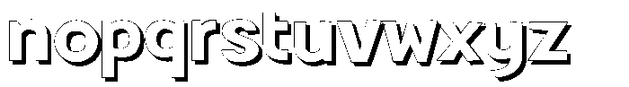 Shapesoul Display Shadow Expanded Font LOWERCASE
