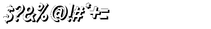 Shapesoul Display Shadow Sem Condensed Slant Font OTHER CHARS