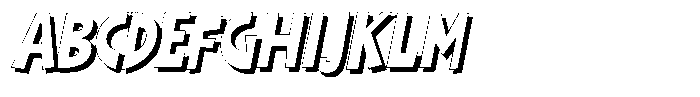 Shapesoul Display Shadow Sem Condensed Slant Font UPPERCASE