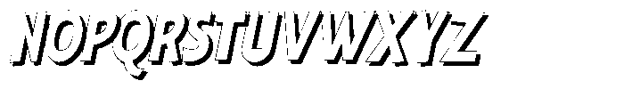 Shapesoul Display Shadow Sem Condensed Slant Font UPPERCASE