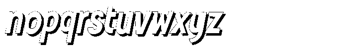 Shapesoul Display Shadow Sem Condensed Slant Font LOWERCASE