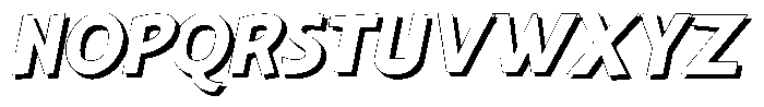 Shapesoul Display Shadow Sem Exp Slant Font UPPERCASE