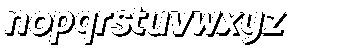 Shapesoul Display Shadow Sem Exp Slant Font LOWERCASE