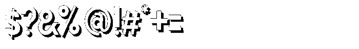 Shapesoul Display Shadow Semi Condensed Font OTHER CHARS
