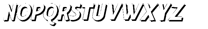 Shapesoul Display Shadow Slant Font UPPERCASE