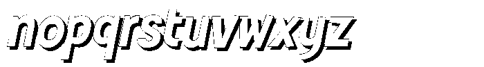 Shapesoul Display Shadow Slant Font LOWERCASE
