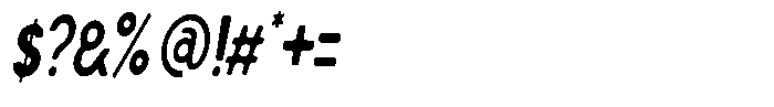Shapesoul Display Soft Condensed Slant Font OTHER CHARS