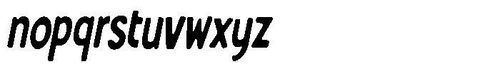 Shapesoul Display Soft Condensed Slant Font LOWERCASE