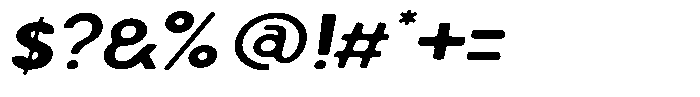 Shapesoul Display Soft Expanded Slant Font OTHER CHARS