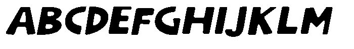 Shapesoul Display Soft Expanded Slant Font UPPERCASE