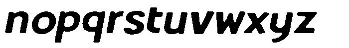 Shapesoul Display Soft Expanded Slant Font LOWERCASE