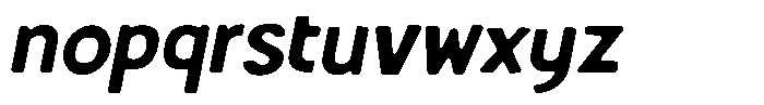 Shapesoul Display Soft Sem Exp Slant Font LOWERCASE
