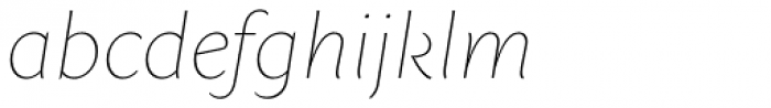 Sharik Sans Thin Italic Font LOWERCASE