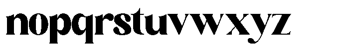 Sharink Black Font LOWERCASE