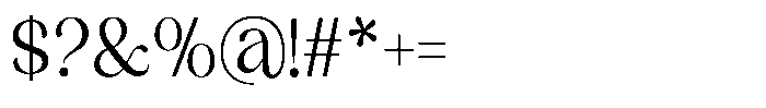 Sharink Condensed Font OTHER CHARS