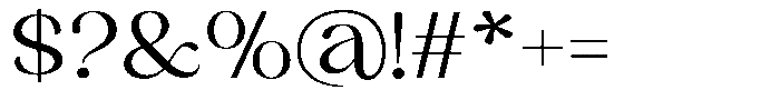 Sharink Expanded Font OTHER CHARS