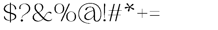 Sharink Extra Light Semi Expanded Font OTHER CHARS