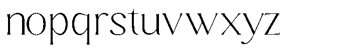 Sharink Extra Light Semi Expanded Font LOWERCASE
