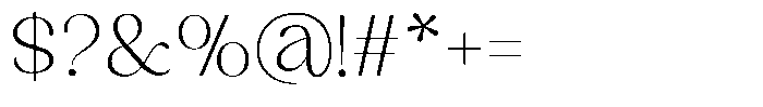Sharink Extra Light Font OTHER CHARS