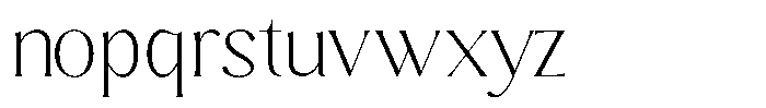 Sharink Extra Light Font LOWERCASE