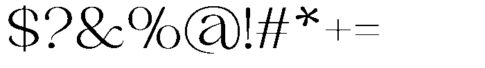 Sharink Light Expanded Font OTHER CHARS