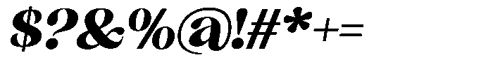 Sharink Slant Black Semi Expanded Font OTHER CHARS