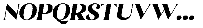Sharink Slant Black Semi Expanded Font UPPERCASE