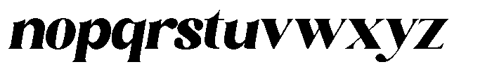 Sharink Slant Black Semi Expanded Font LOWERCASE