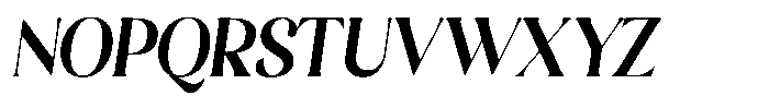 Sharink Slant Bold Condensed Font UPPERCASE