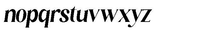 Sharink Slant Bold Condensed Font LOWERCASE
